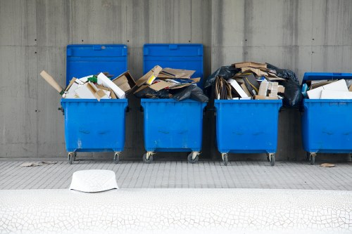 Professional office clearance team in action