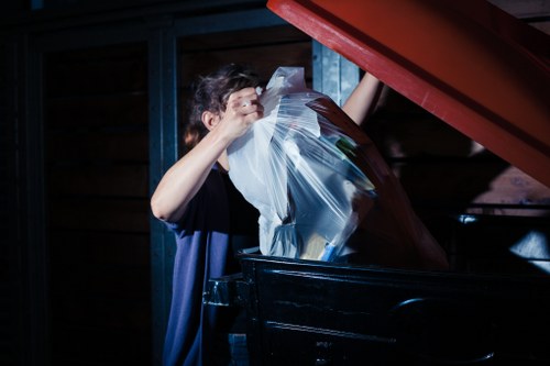 Recycling process in a commercial setting