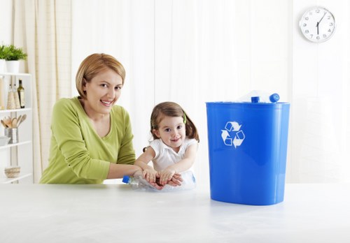 Recycling bins and waste segregation in Bounds Green