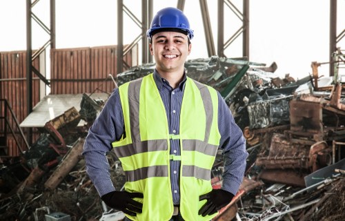 Professional team managing home clearance